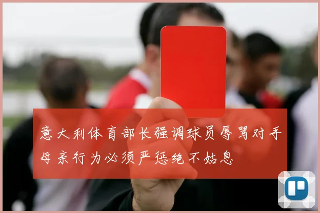 意大利体育部长强调球员辱骂对手母亲行为必须严惩绝不姑息